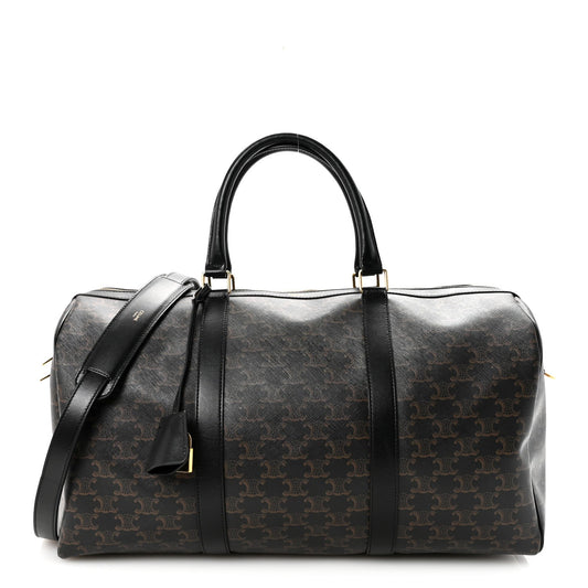 Triomphe Canvas Medium Voyage Duffle Black