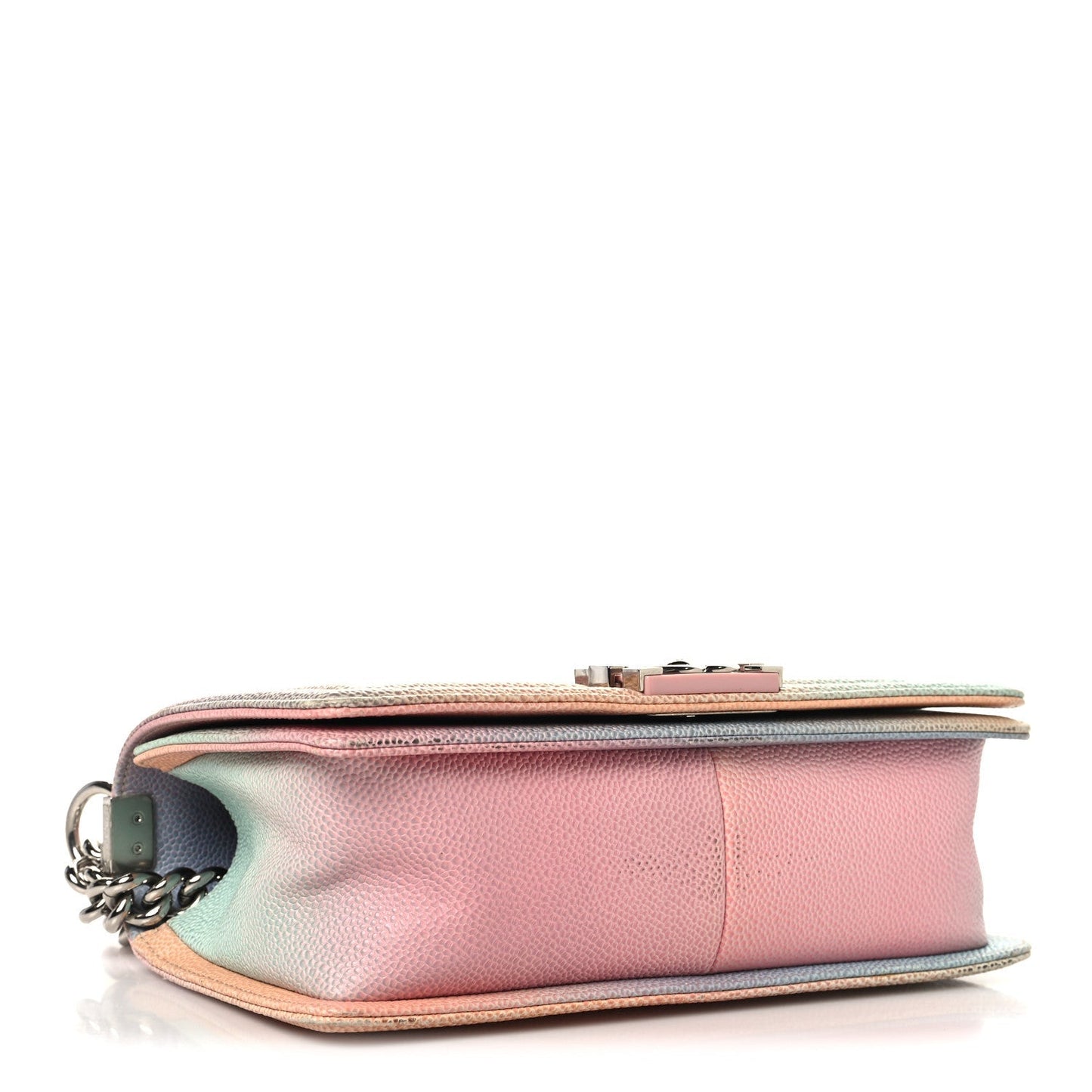 Caviar Quilted Medium Cuba Rainbow Boy Flap Pink Multicolor