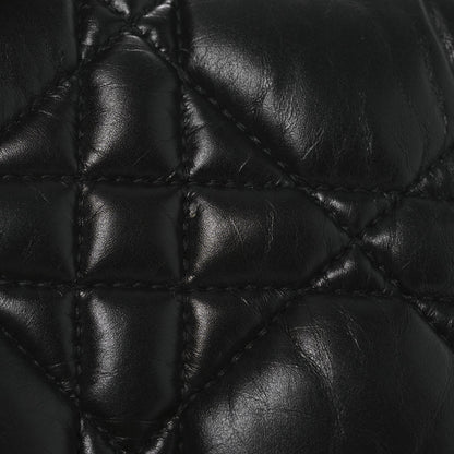 Calfskin Macrocannage Mini Caro Bag Black