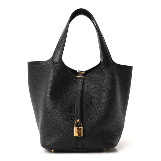 Taurillon Clemence Picotin Lock 22 MM Black