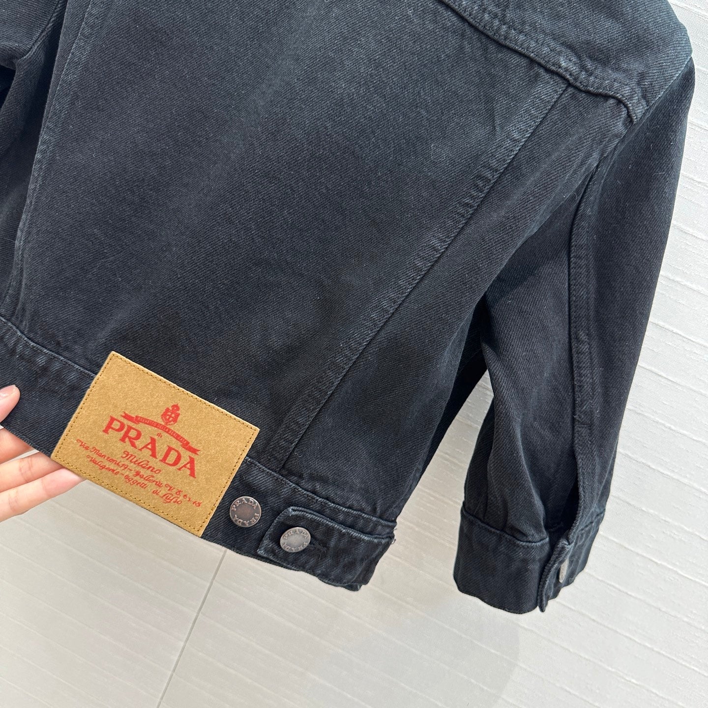 Prada Short Denim Jacket Black Cotton