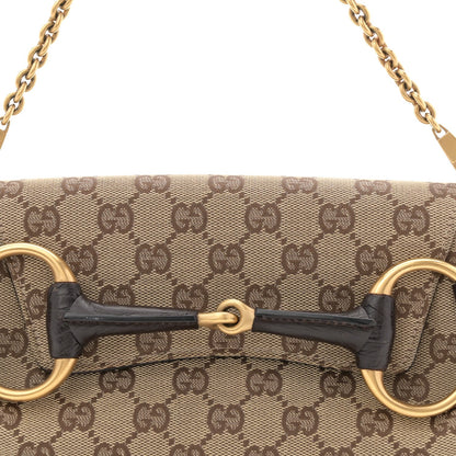 Monogram Horsebit Clutch Dark Brown