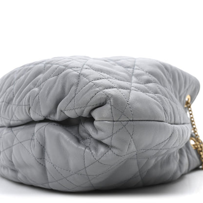 Lambskin Supple Macrocannage Ammi Bag Grey
