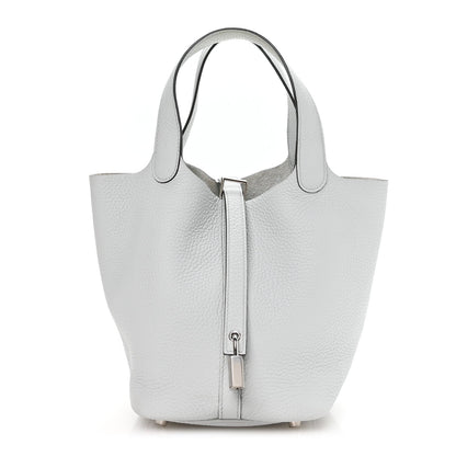 Taurillon Clemence Picotin Lock 18 PM Bleu Pale