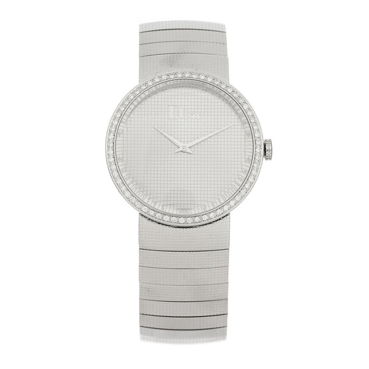 Stainless Steel Diamond Bezel 33mm La D De Dior Quartz Watch