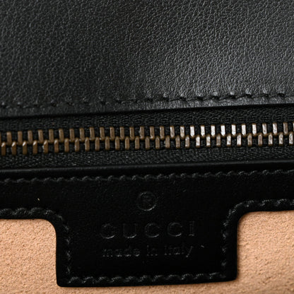 Calfskin Matelasse Medium GG Marmont Shoulder Bag Black