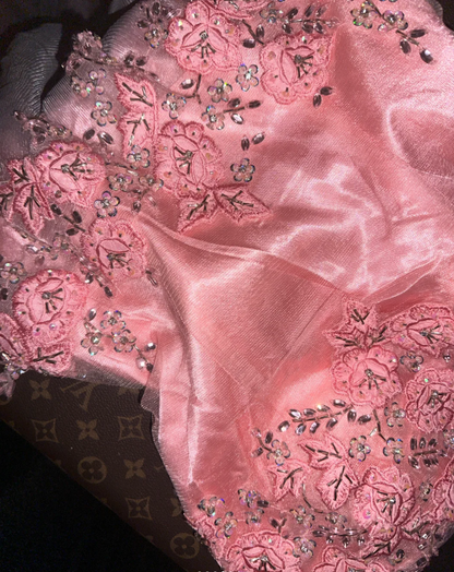 Pretty Pink Tulle Satin Appliques Mermaid Long Party Dress Prom Gown ,Strapless Wedding Guest Dress SP1417
