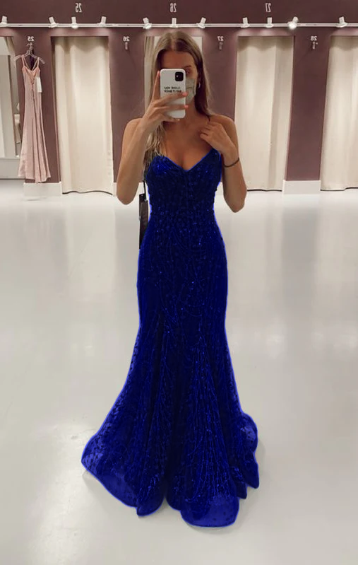 Green Long Mermaid Prom Dresses Formal Evening Gowns
