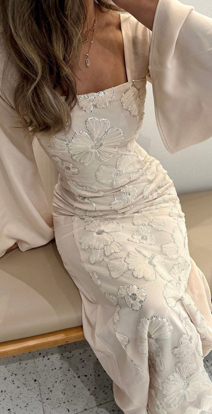 Square Neck New Arrive Long Party Dress Elegant Evening Gown        S6689