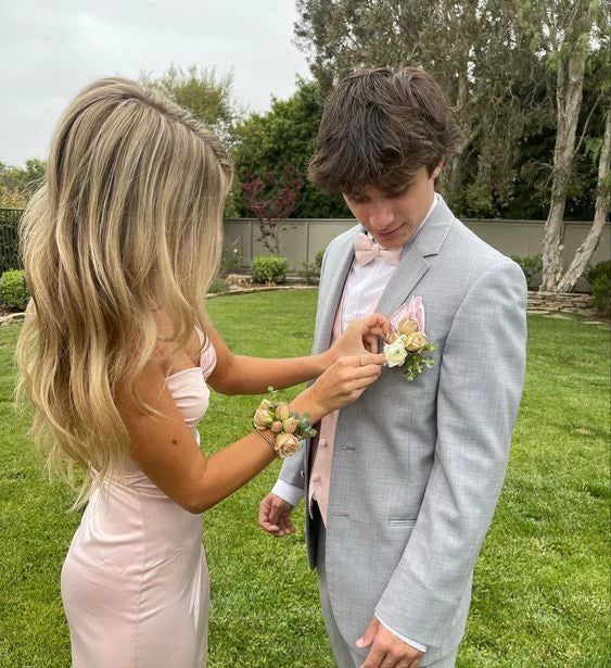 Elegant Pink Long Prom Dresses Formal Graduation Dress