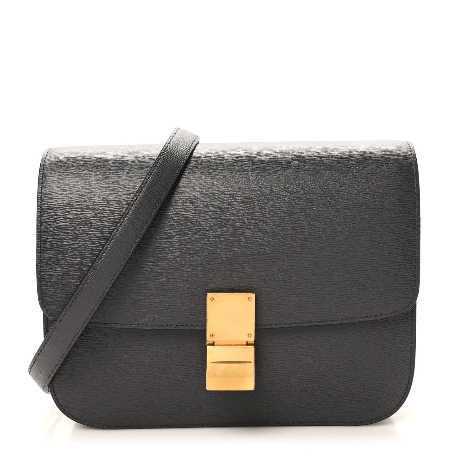Liege Calfskin Medium Classic Box Flap Bag Liquorice