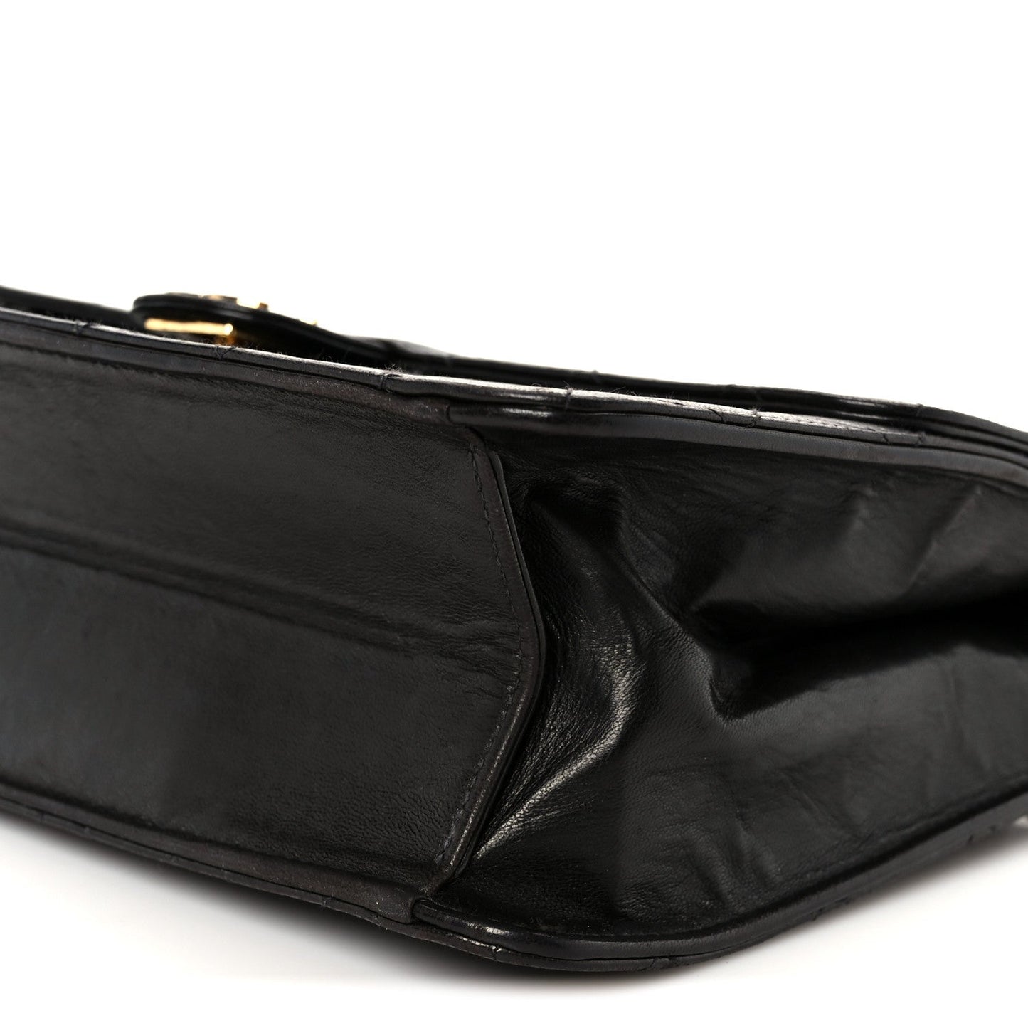 Lambskin Quilted Medium Single Flap Black
