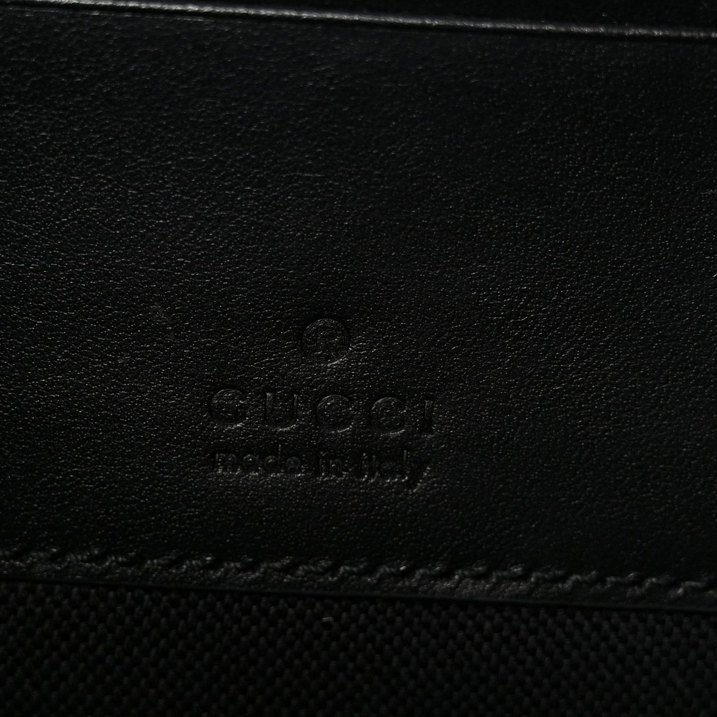 GG Supreme Monogram Calfskin Web Medium Messenger Bag Black Grey