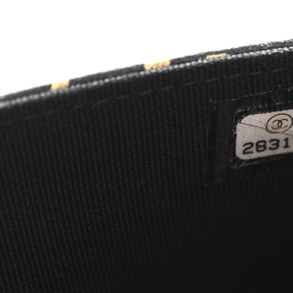 Calfskin Quilted Graffiti Pyramid Wallet On Chain WOC Black