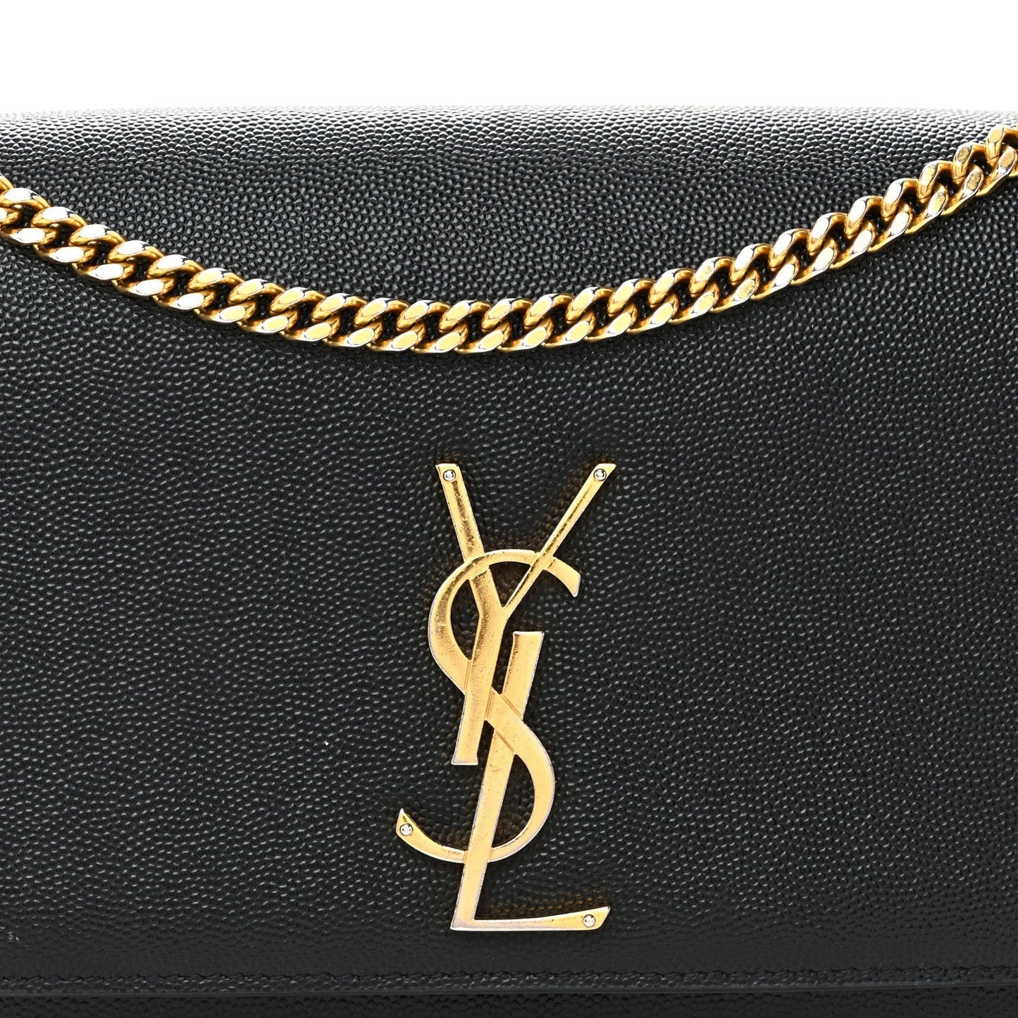Grain De Poudre Medium Classic Monogram Kate Satchel Black