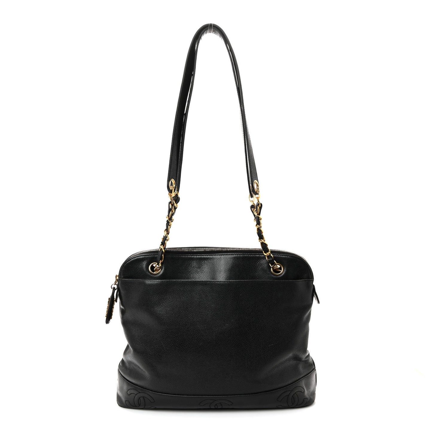 Caviar Triple CC Shoulder Bag Black