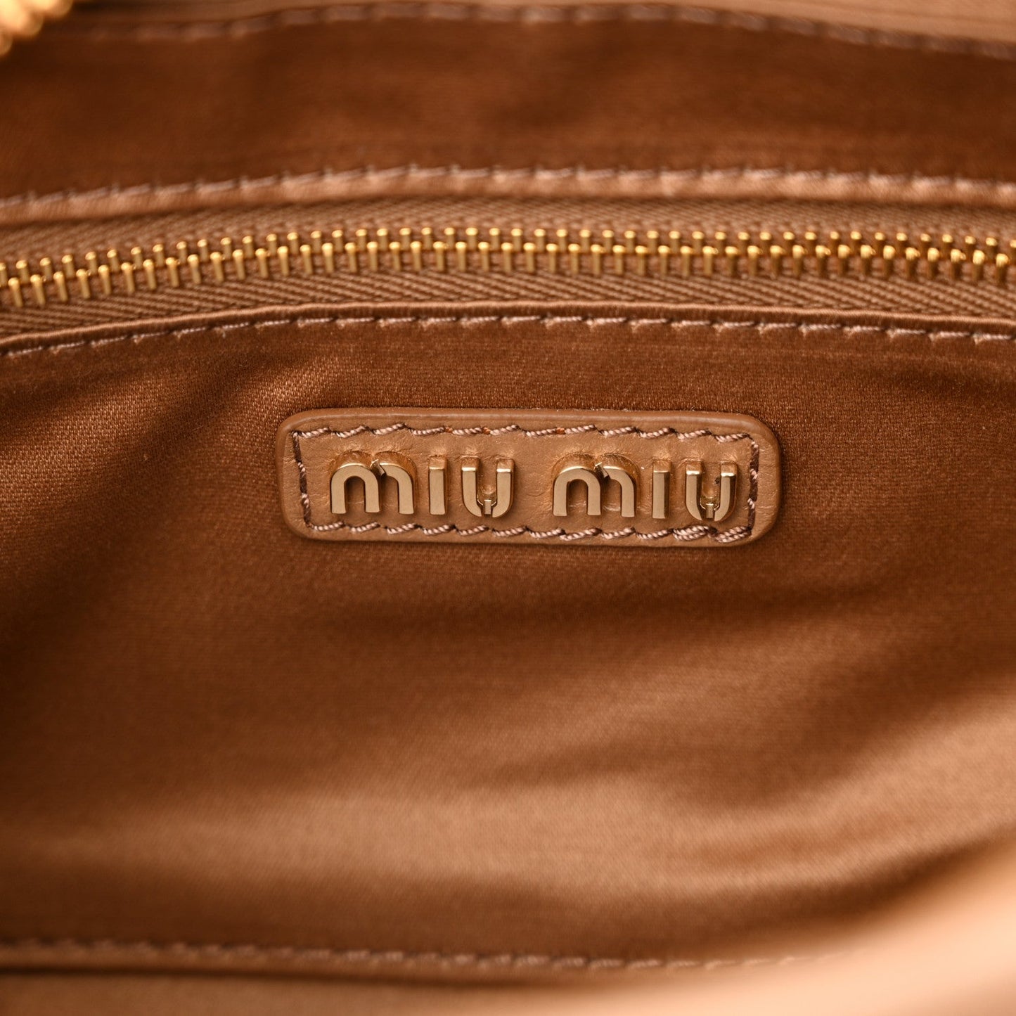 Nappa Matelasse Regular Arcadie Top Handle Bag Caramel