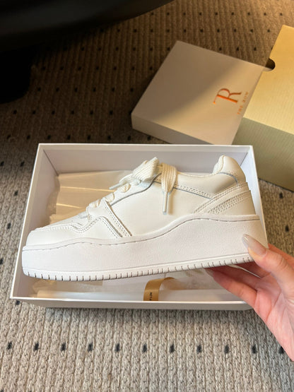 The Row 2025 Smiley Face Sneaker White Cowhide 561652