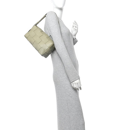Lambskin Maxi Intrecciato Brick Cassette Bag Travertine