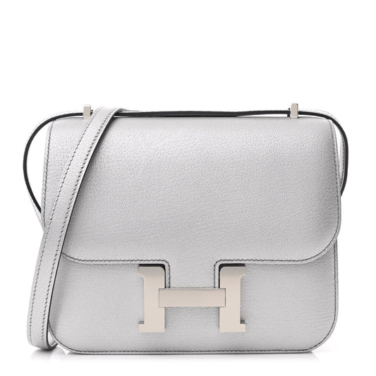 Metallic Chevre Chamkilight Constance 18 Argent