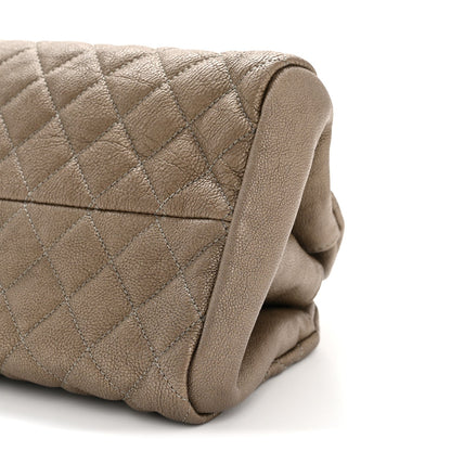 Metallic Caviar Quilted Medium Just Mademoiselle Beige