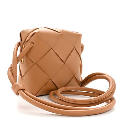 Lambskin Maxi Intrecciato Mini Cassette Camera Bag Acorn