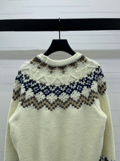 Chanel 2025 Sweater Cream Mix Colors Wool Nylon 319615