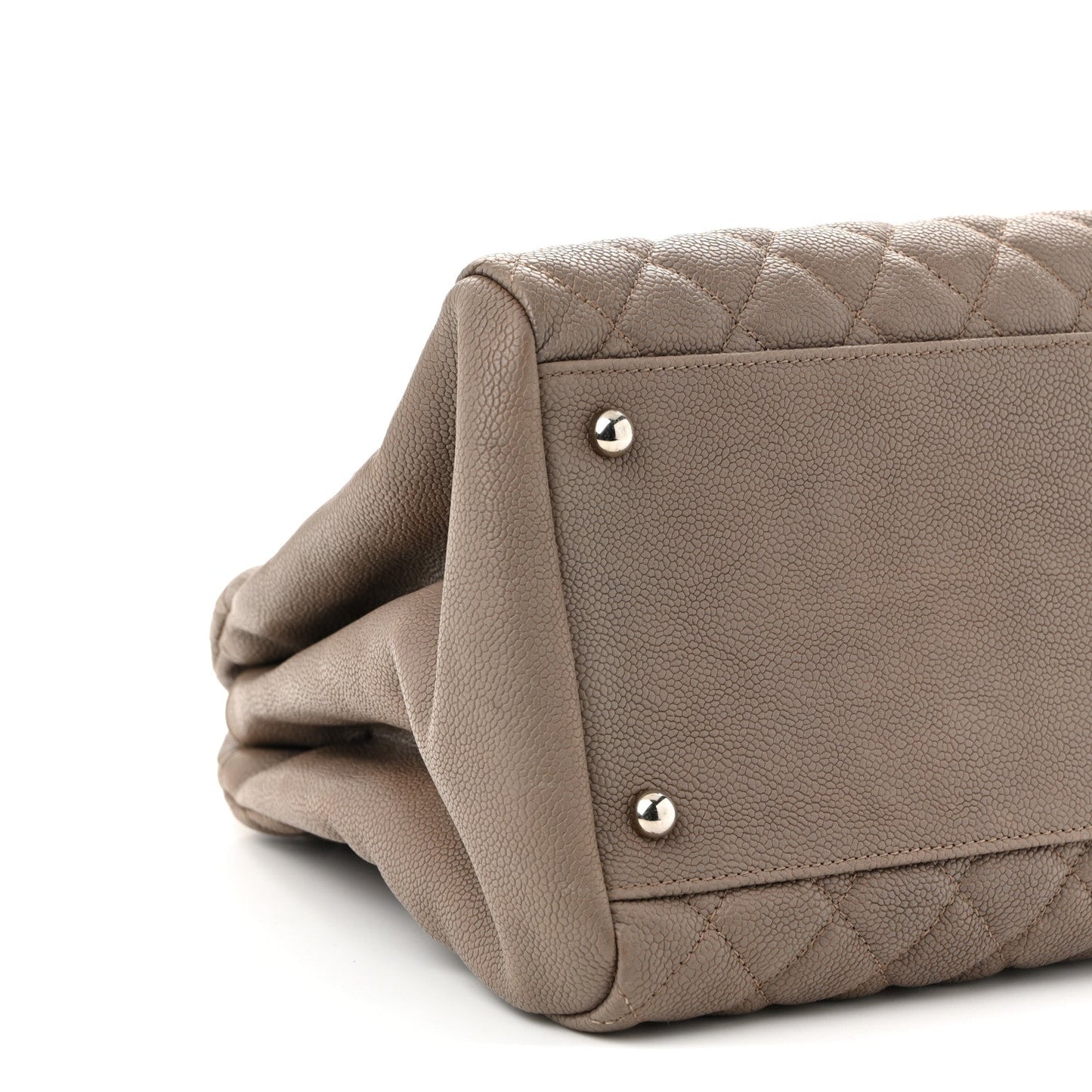 Caviar Quilted Large Just Mademoiselle Beige
