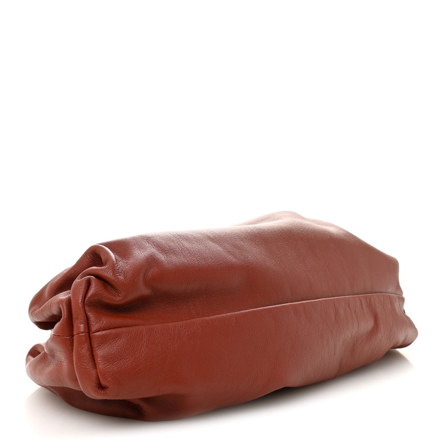 Smooth Butter Calf The Pouch Oversized Clutch Rust