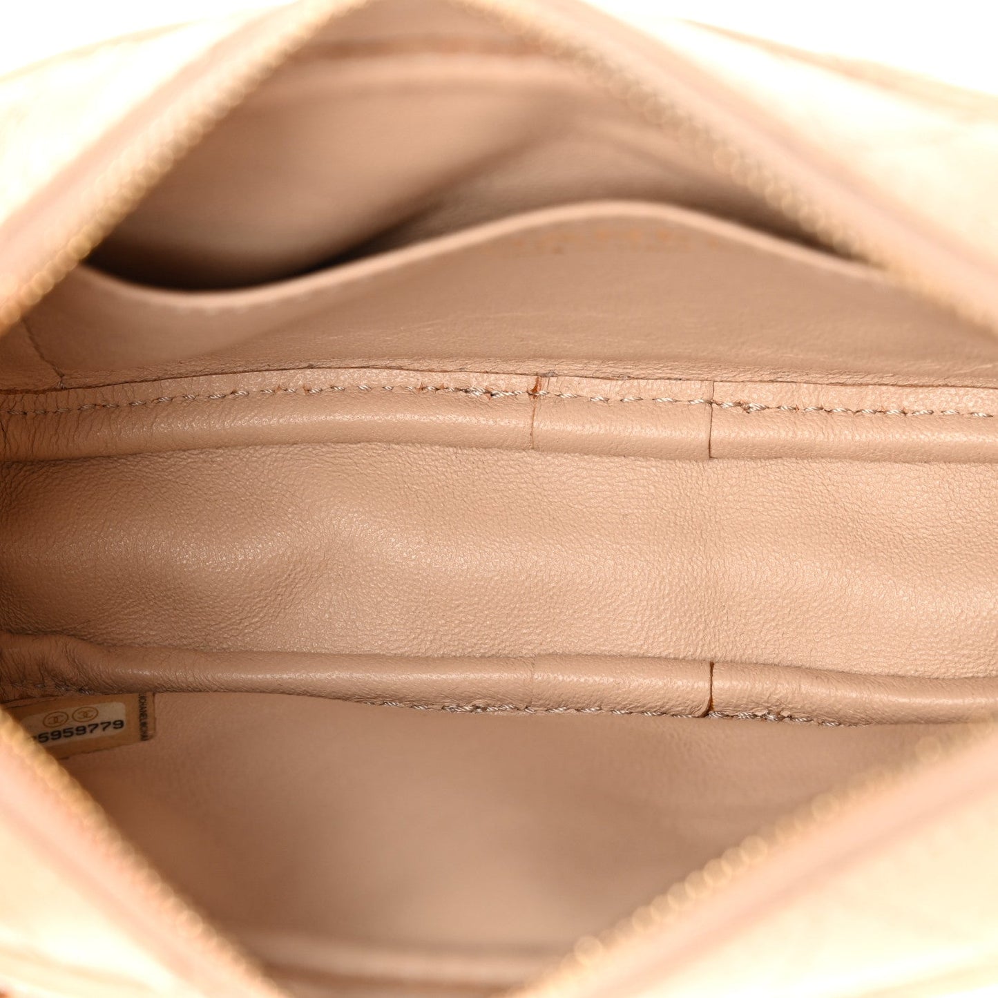 Aged Calfskin Quilted Mini Reissue Camera Case Beige Clair