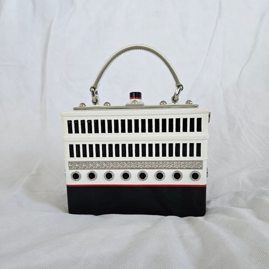 Dolce & Gabbana Yacht Boat Wooden DOLCE BOX Bag in White and Black