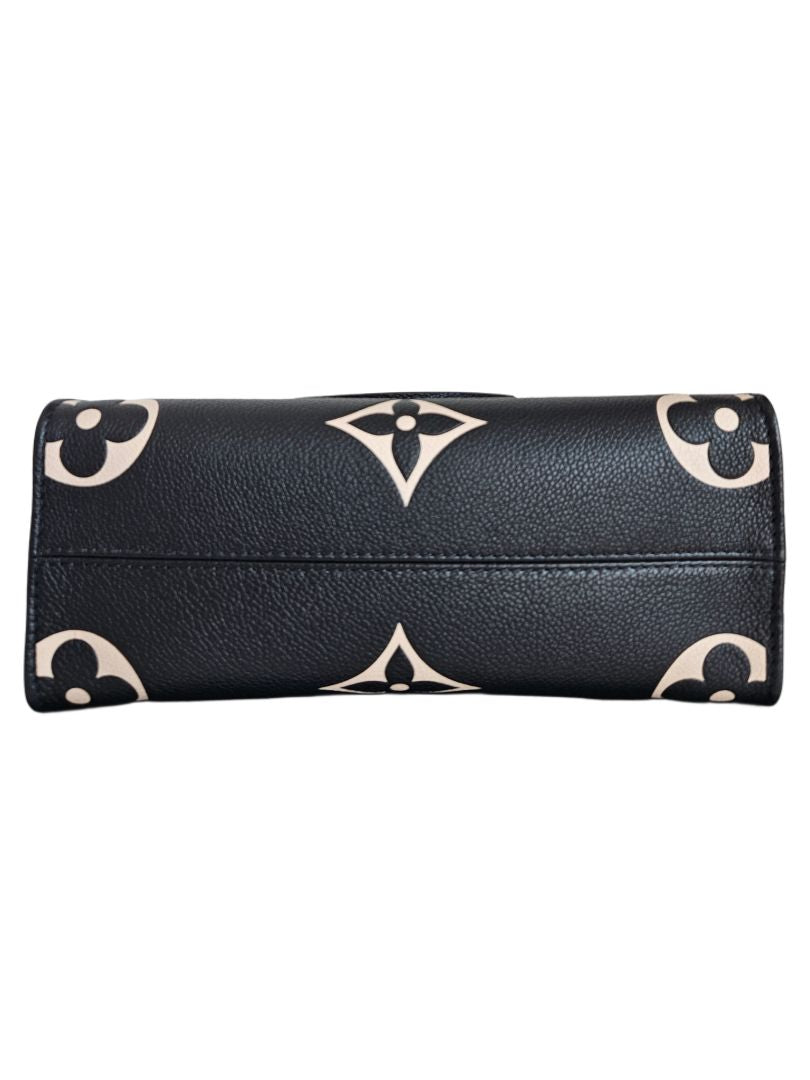 Louis Vuitton Black/Cream PM On The Go Tote Bag