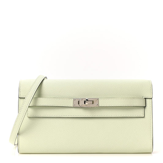 Epsom Kelly Wallet To Go Vert Fizz