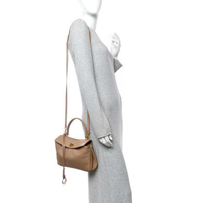 Natural Smooth Calfskin Mini Rodeo Top Handle Handbag Latte
