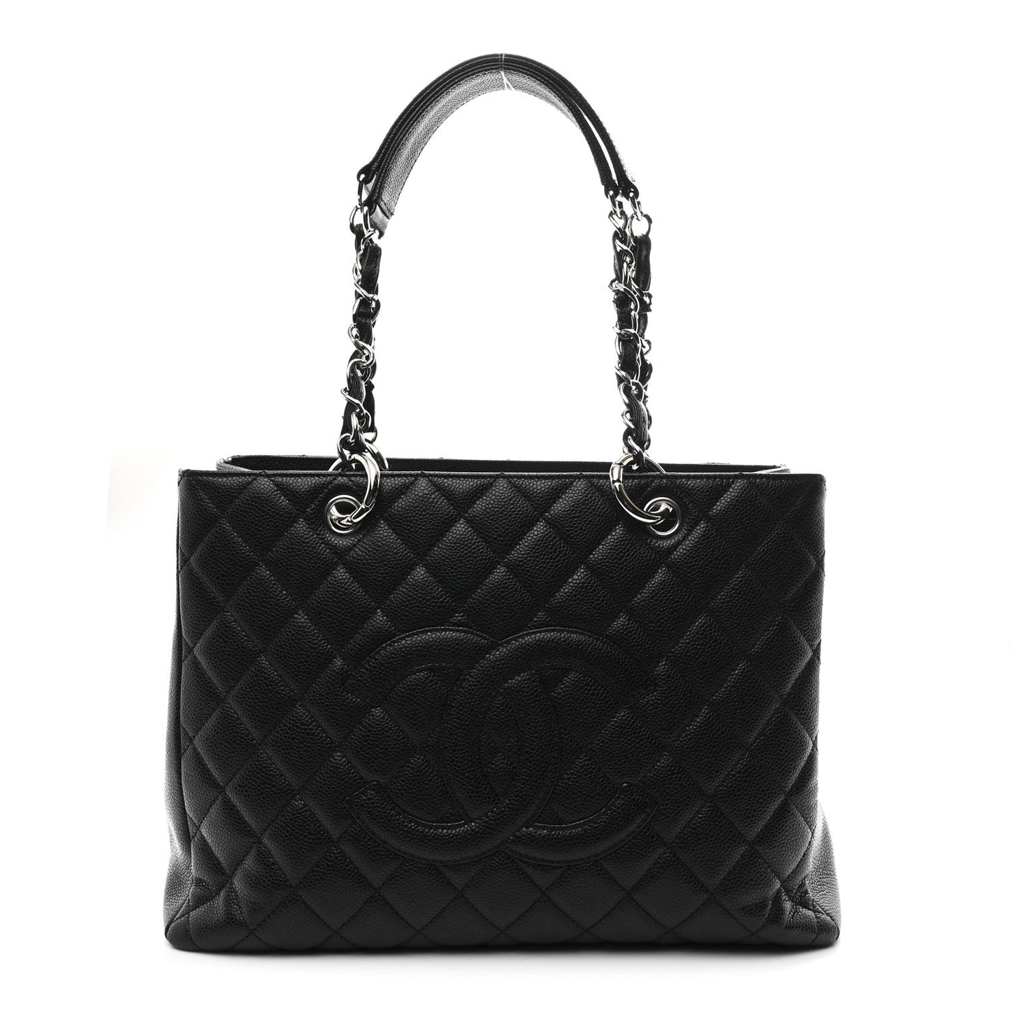 Caviar Quilted Grand Shopping Tote GST Black