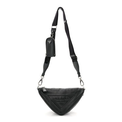 Grace Lux Triangle Shoulder Bag Black