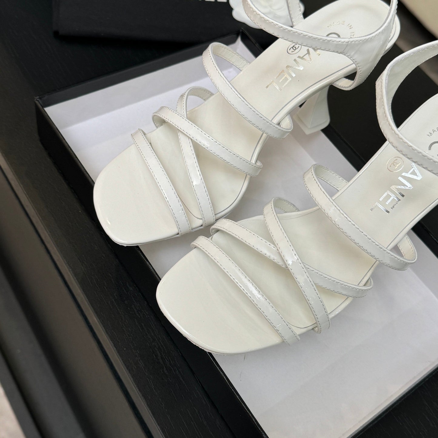 CC Cruise 25/26 Sandal 95mm White Patent Leather