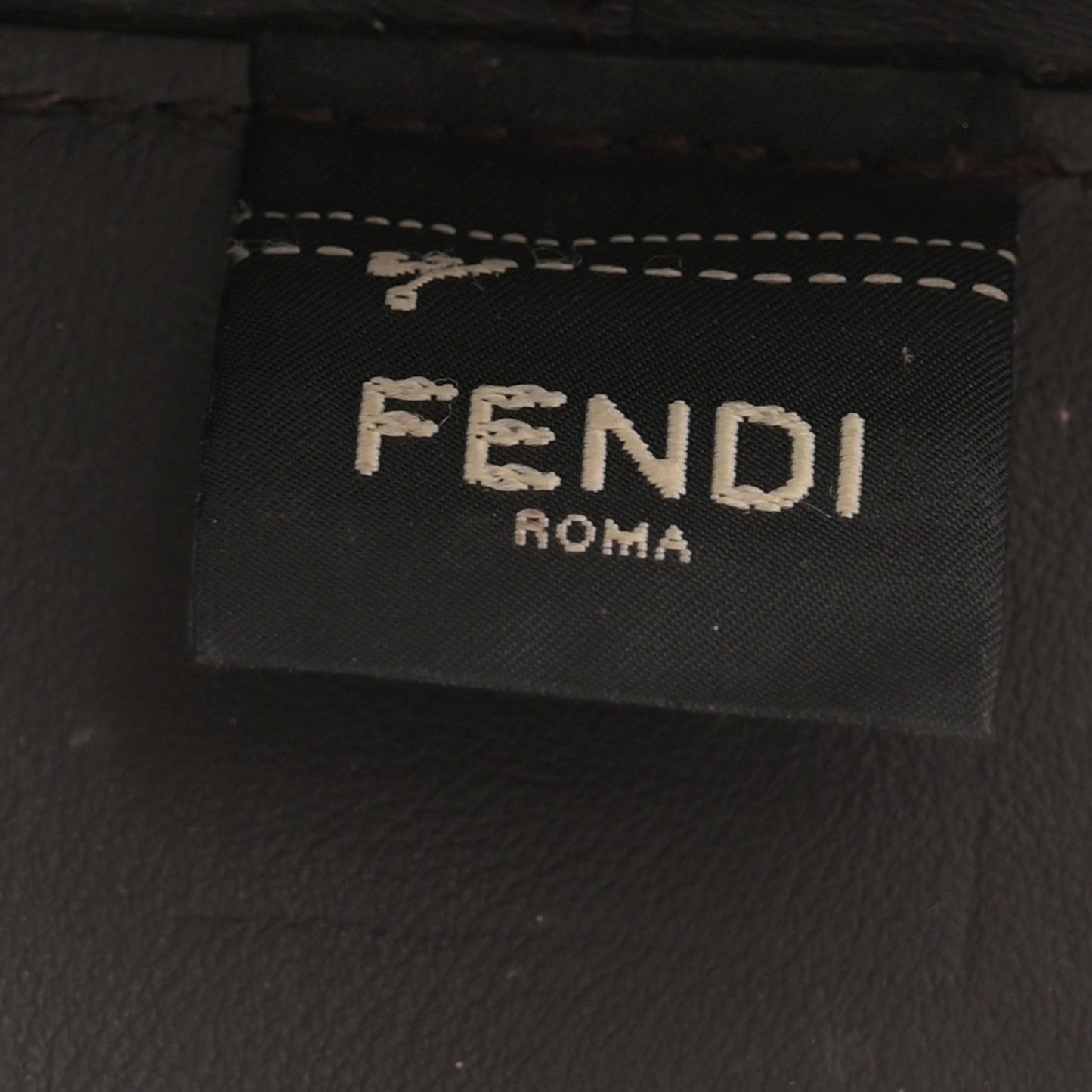 Mesh Vitello Grace F is Fendi FF 1974 Mini Mon Tresor Bucket Bag Marrone Black Ebano