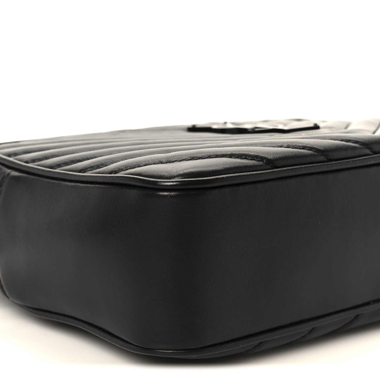 Calfskin Matelasse Monogram Monochrome Lou Camera Bag Black