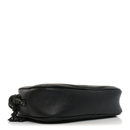 Grain De Poudre Matelasse Monochrome Monogram Mini Lou Camera Bag Black