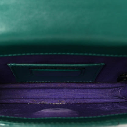 Calfskin Small Serpenti Forever Snake Strap Crossbody Bag Emerald Green