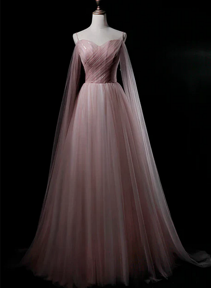 omberprom Sweetheart Tulle Long Elegant Evening Dress Prom Dress A Line Floor Length Wholesale