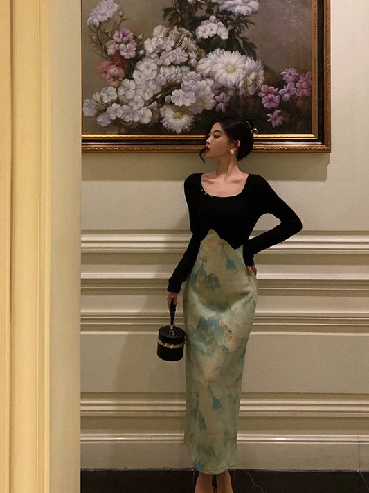 New style dress long skirt     S5483