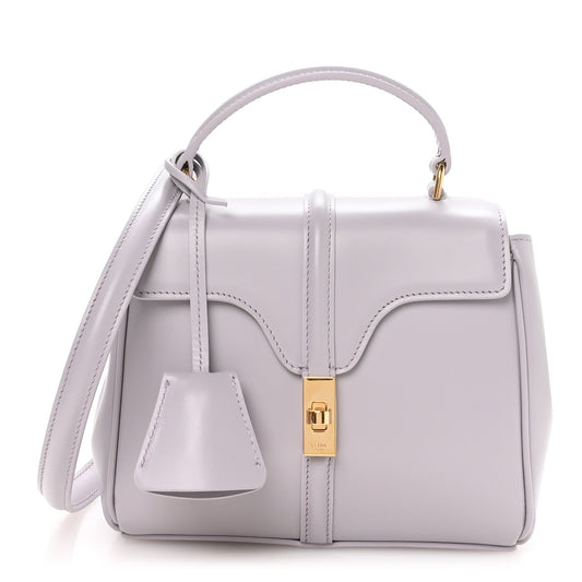 Satinated Calfskin Mini 16 Top Handle Bag Lilac