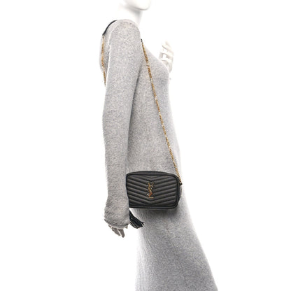 Grain De Poudre Matelasse Monogram Mini Lou Camera Bag Black