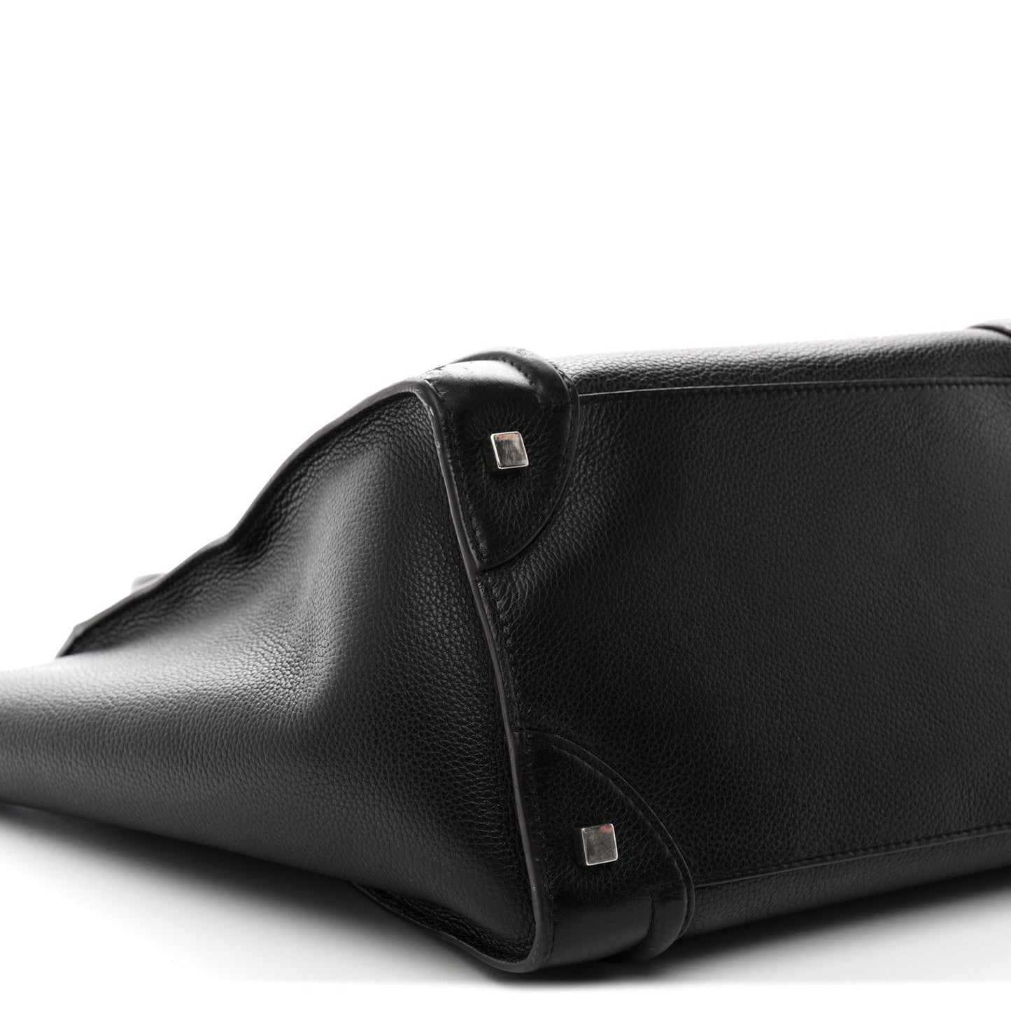 Drummed Calfskin Mini Luggage Black