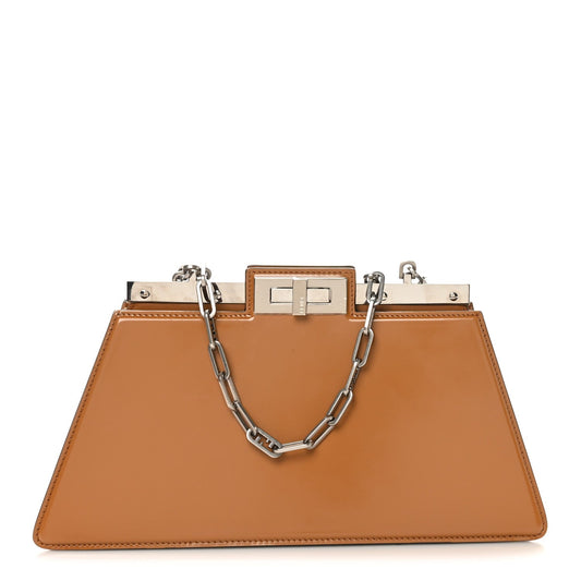 Patent Peekaboo Cut Caramello