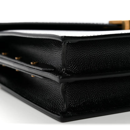 Grain De Poudre Monogram Cassandra Clasp Bag Black