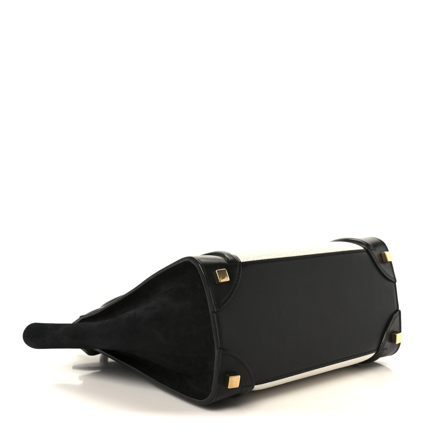 Bullhide Calfskin Micro Bi-Color Luggage Black White