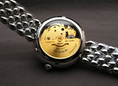 DEVILLE PRESTIGE 32MM STEEL DIAMOND BEZEL MOP DIAL